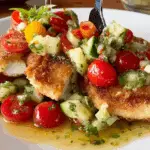 Chicken cutlets with summery tomato