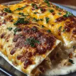 Chicken Enchiladas with Sour Cream White Sauce