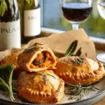 chorizo, pumpkin and caramelised onion hand-pies