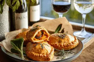 chorizo, pumpkin and caramelised onion hand-pies