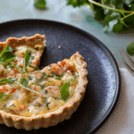 Crab and tarragon tart