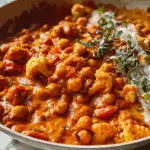 Creamy Tomato Chickpea and Cauliflower Masala