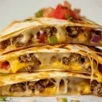 Crispy Baked Cheeseburger Quesadillas.