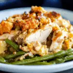 Crock Pot Chicken and Stuffing with Green Beans