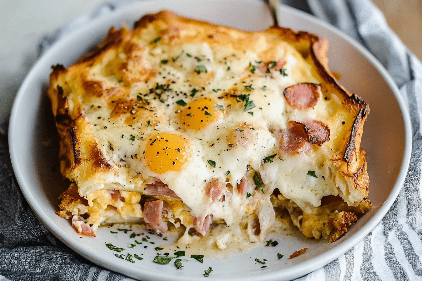 Croque Madame Breakfast Casserole Recipe