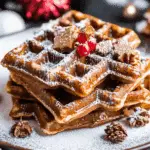Easy Festive Gingerbread Waffles