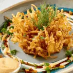 Fried Enoki Mushrooms with Chili Aioli