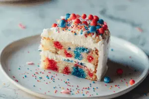 Funfetti Flag Cake.