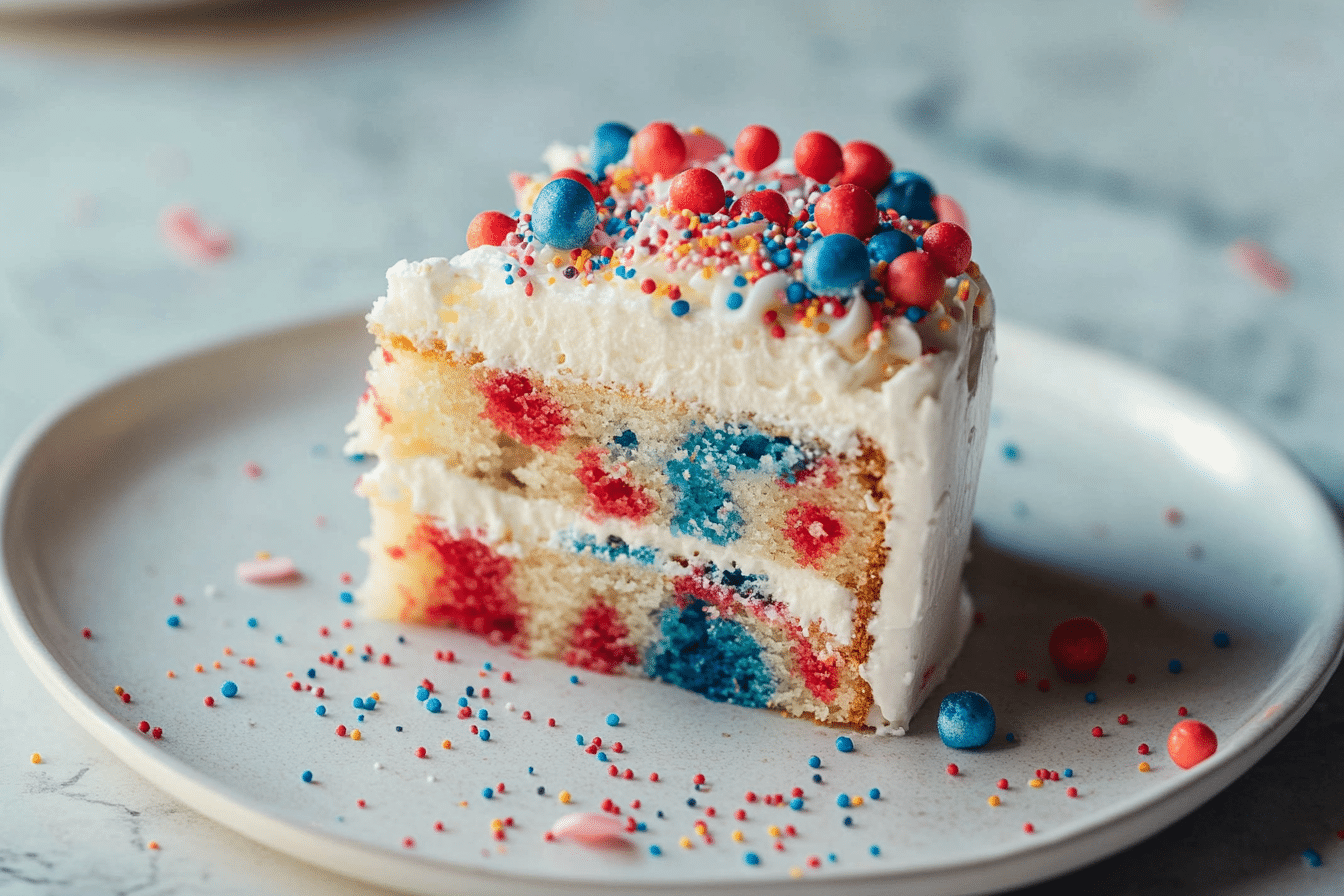 Funfetti Flag Cake.