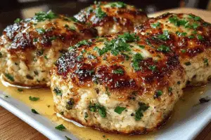 Garlic Parmesan Chicken Meatloaves