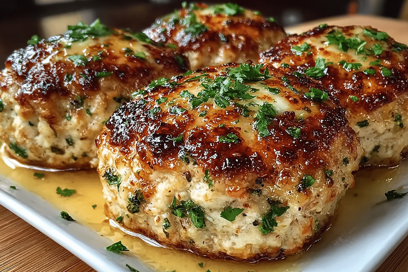 Garlic Parmesan Chicken Meatloaves