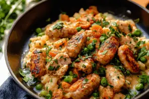 Healthy Creamy Chicken Sausage Skillet