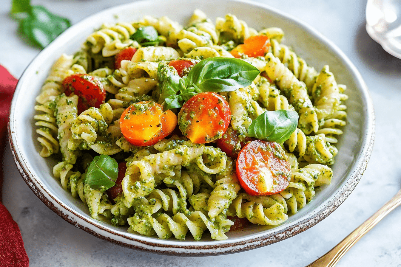 Holiday Pesto Pasta Salad