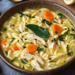 Lemon Chicken Orzo Soup