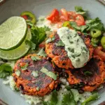 Lime Drenched Sweet Potato Black Bean Patties