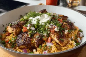 Mediterranean Chicken & Rice Skillet
