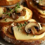 Mushroom and Gruyère Crostini
