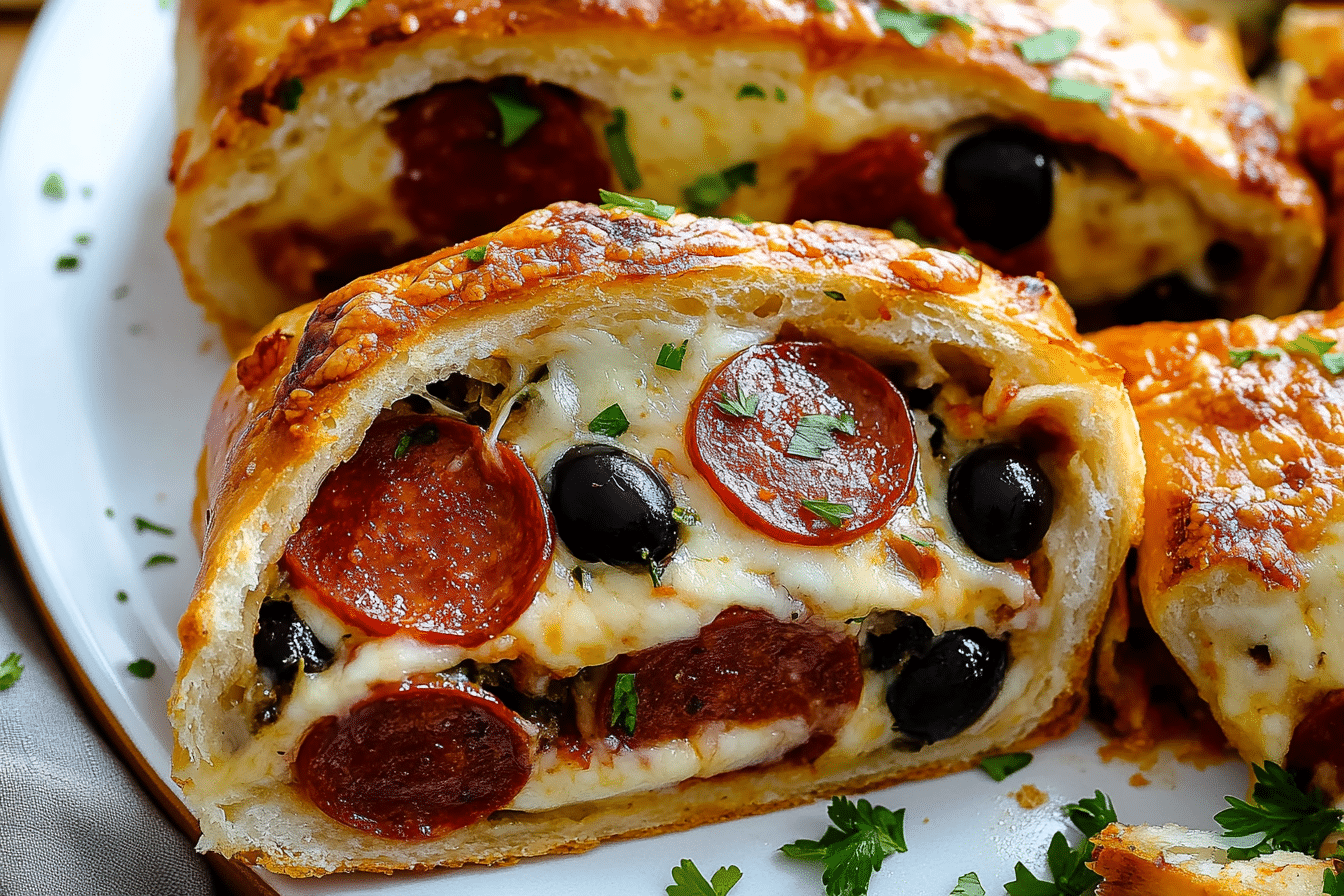 Pepperoni Black Olive Stromboli