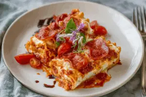 Pepperoni Pizza Lasagna Rolls