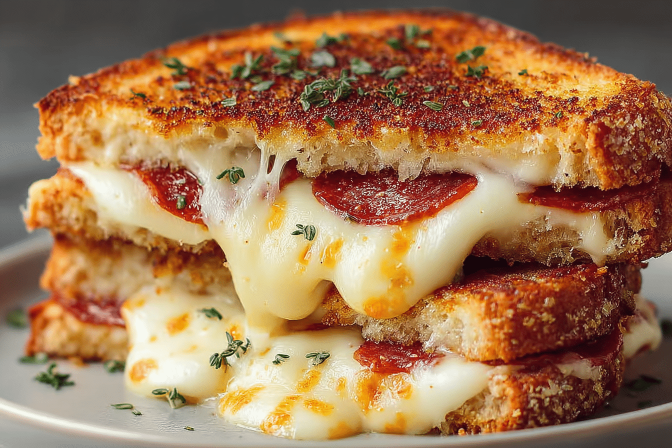 Pizza Grilled Cheese Sandwiches