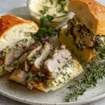Porchetta Sandwiches with Garlic Herb Mayo.