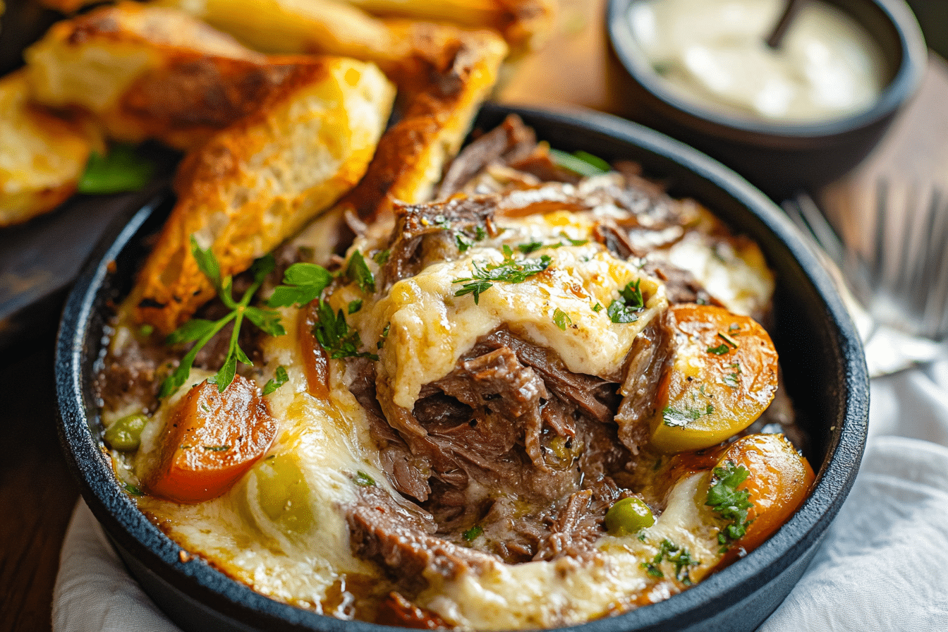Pot Roast Beef Philly Cheese Steak Dip