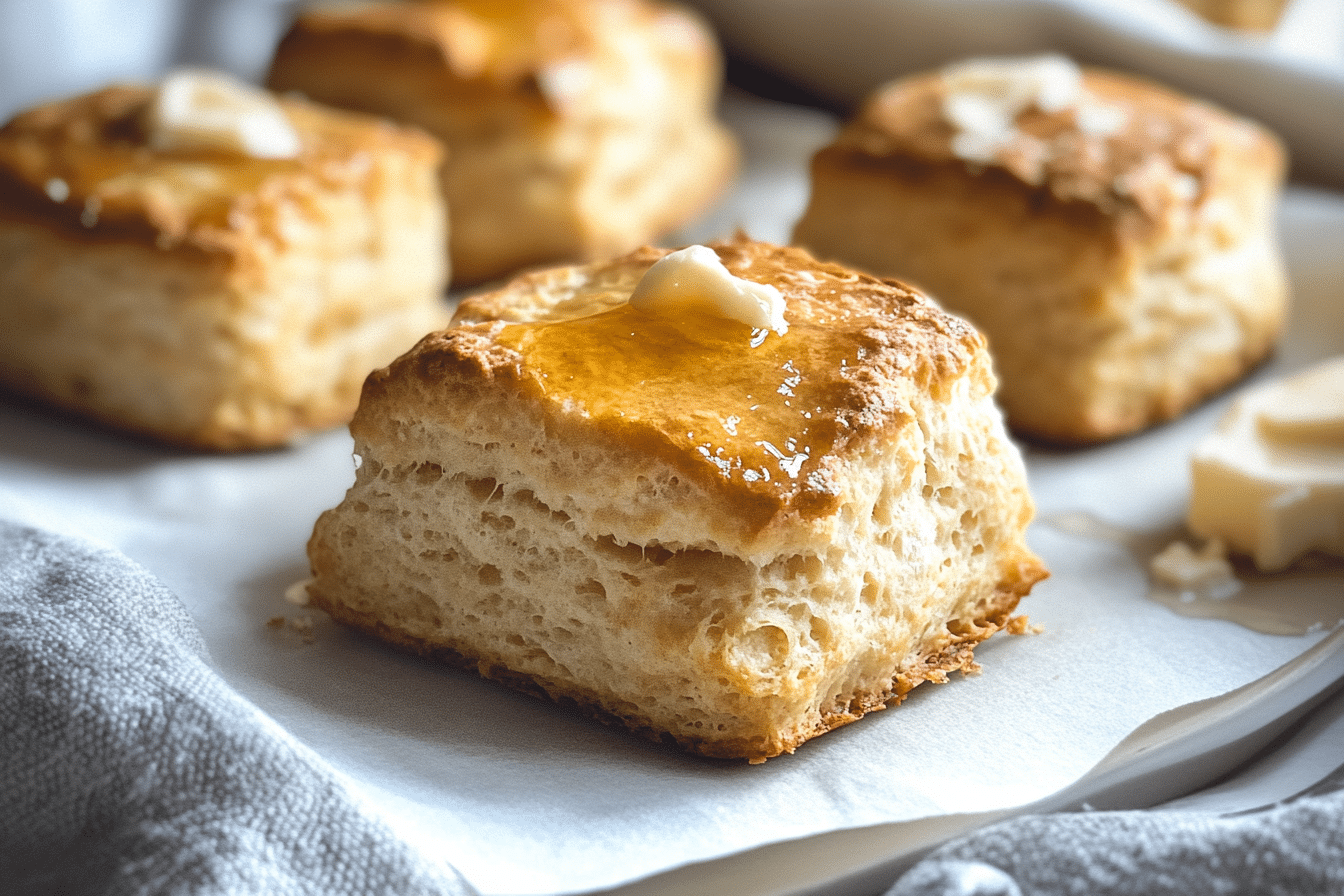 Salted Honey Butter Buttermilk Biscuits