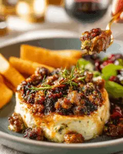 Sausage Baked Brie