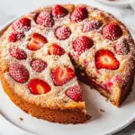 Simple Strawberry Rhubarb Cake