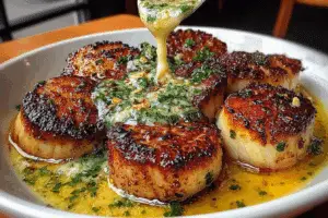 Sizzling Scallops with Zesty Lime Cilantro Sauce