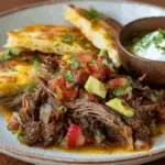 5-Ingredient Slow Cooker Mexican Shredded Beef in a bowl
