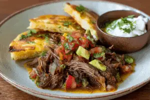5-Ingredient Slow Cooker Mexican Shredded Beef in a bowl