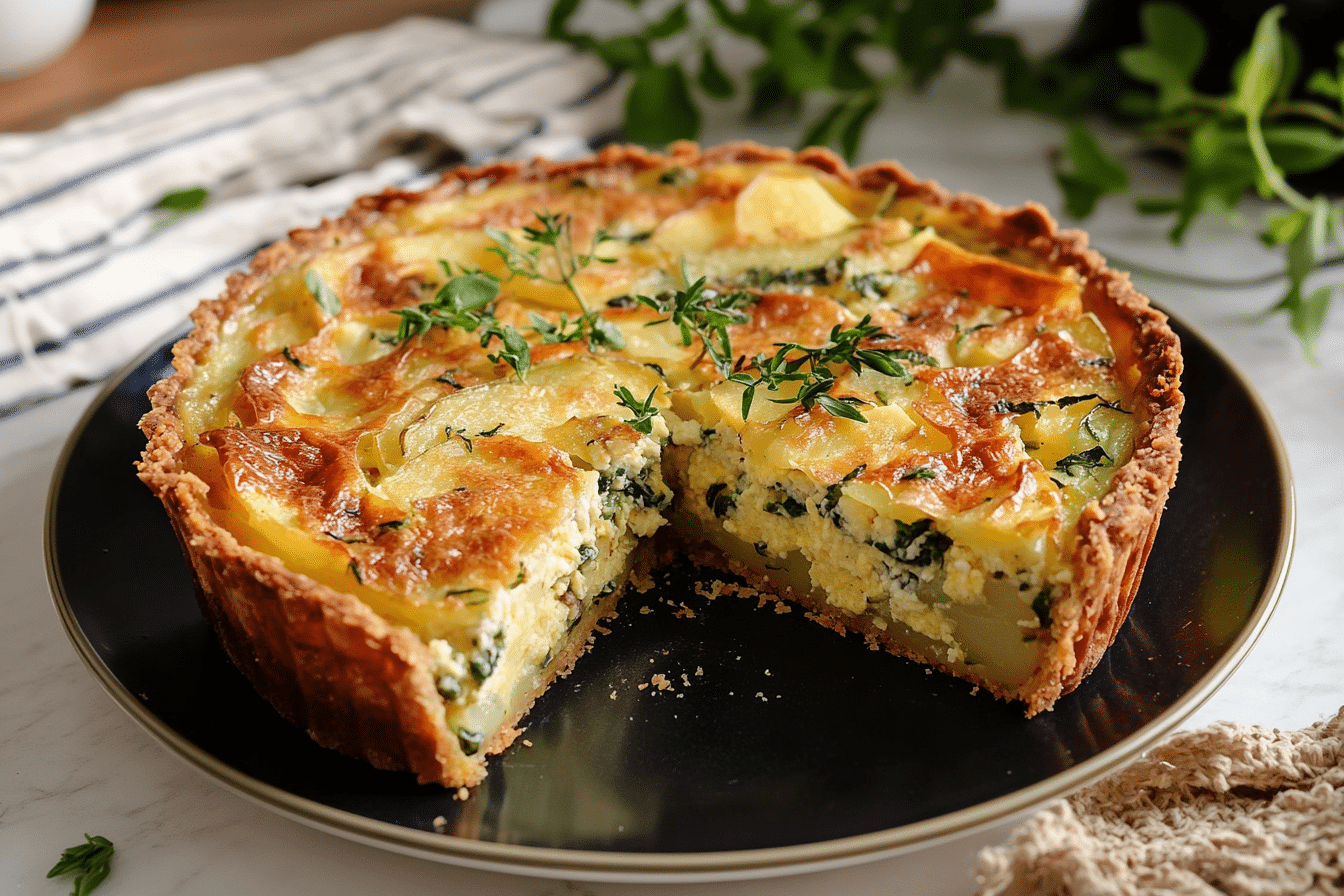 Smashed Potato Crusted Quiche