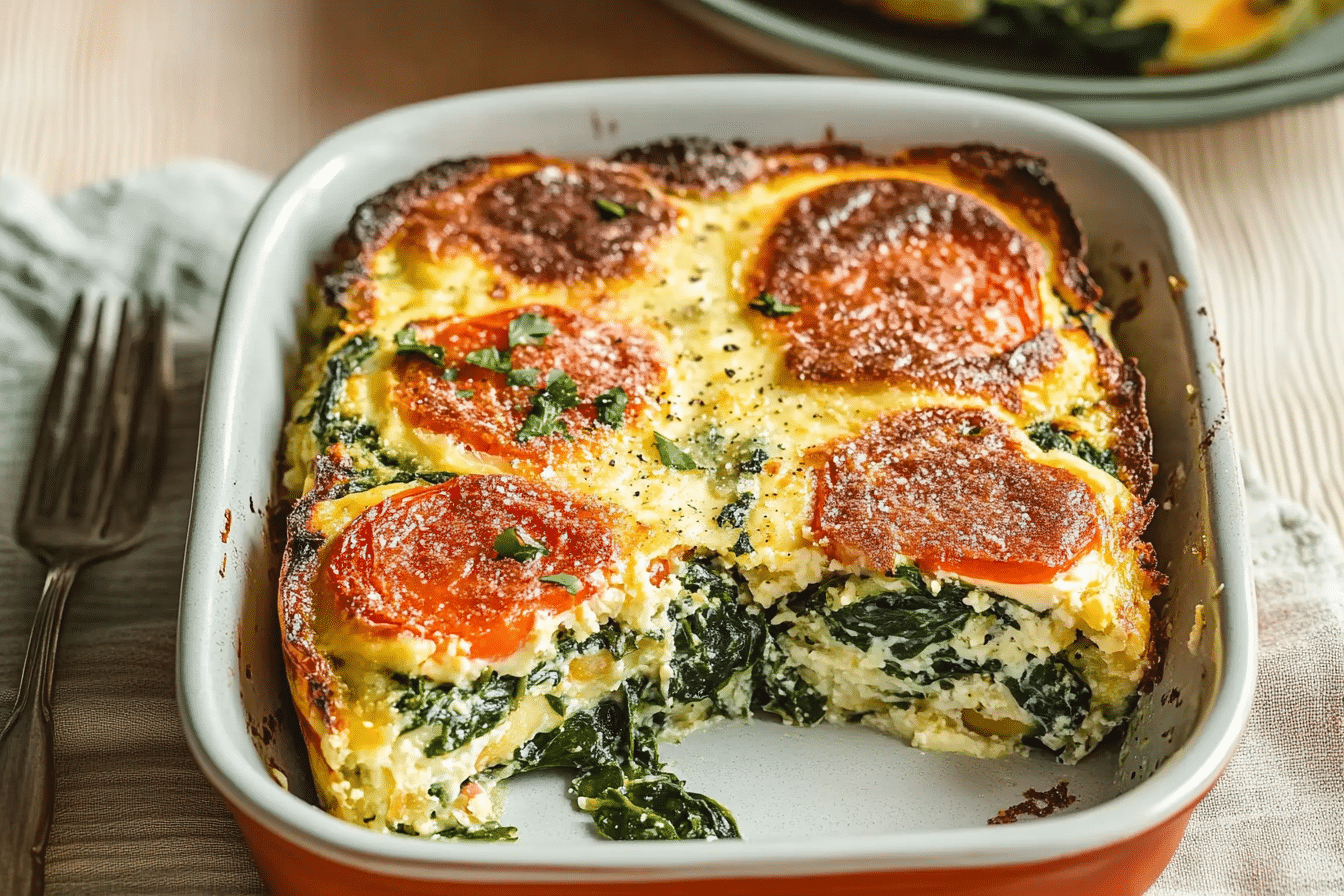 Spinach Florentine Breakfast Casserole