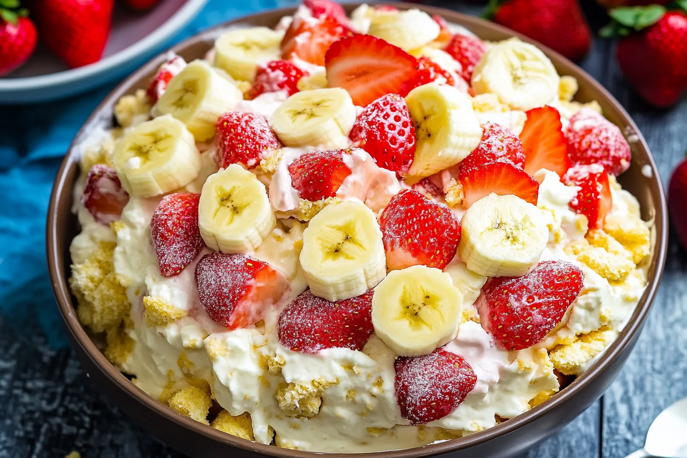 Strawberry Banana Cheesecake Salad
