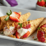 Strawberry Crunch Cheesecake Cones