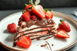 Strawberry Nutella Crepe Cake