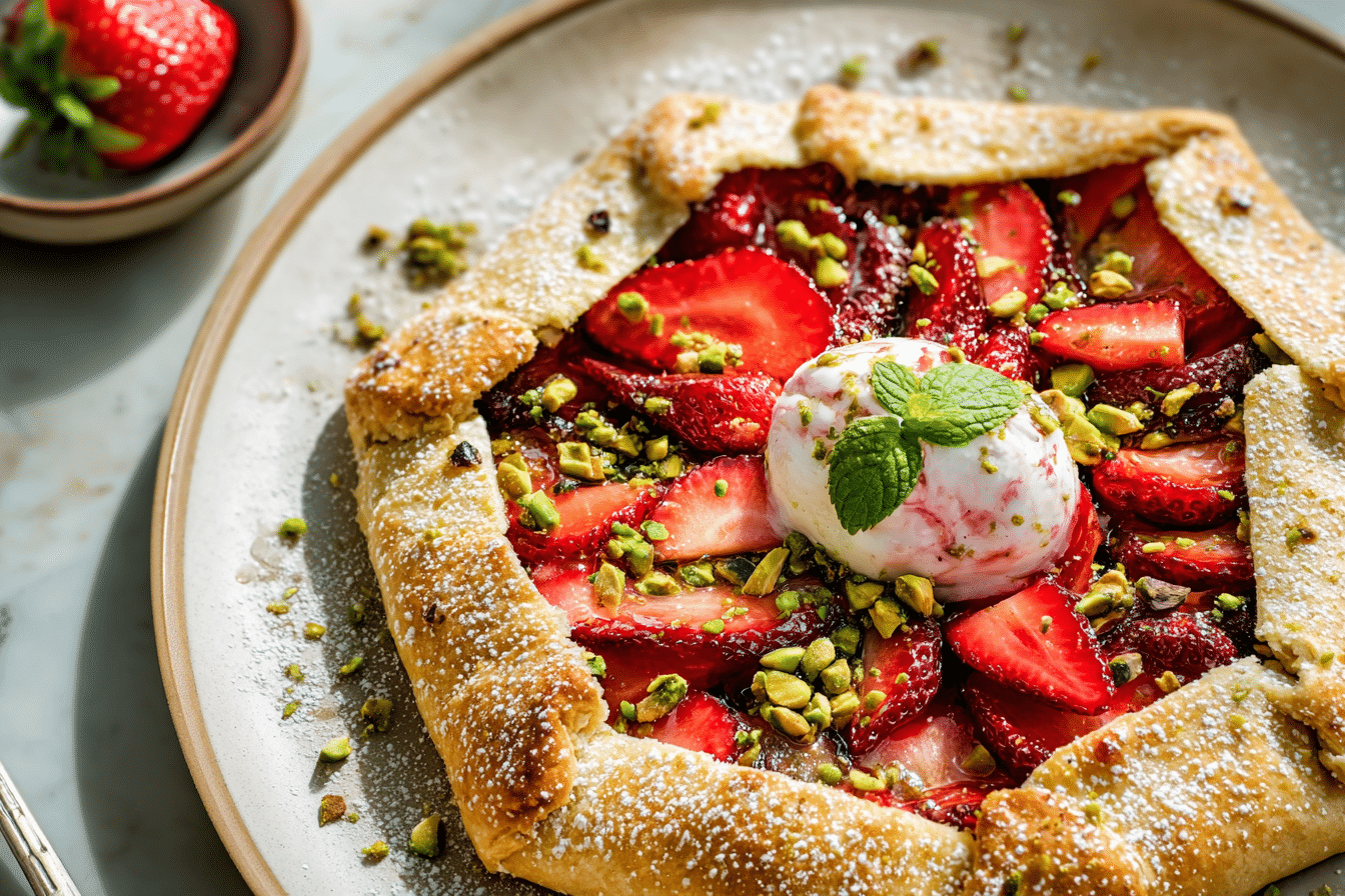 Strawberry & Pistachio Galette