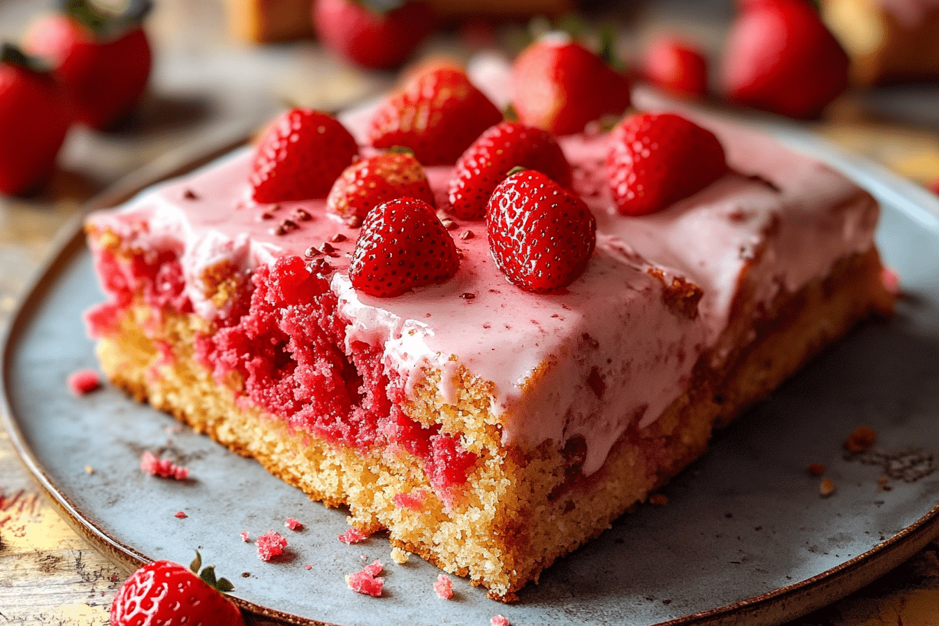Strawberry Snack Cake (Gluten Free Option)