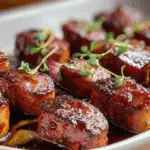 Sweet and Spicy Baked Hot Dog Burnt Ends