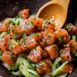 Sweet Chermoula Tuna Tartare with Cucumber Noodles