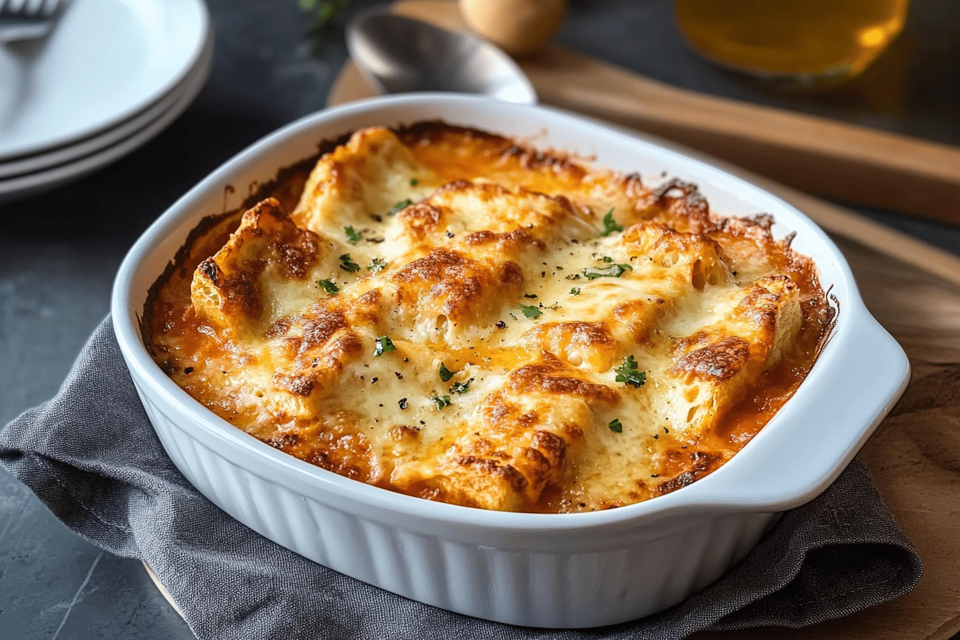 Tomato Soup and Grilled Cheese Casserole