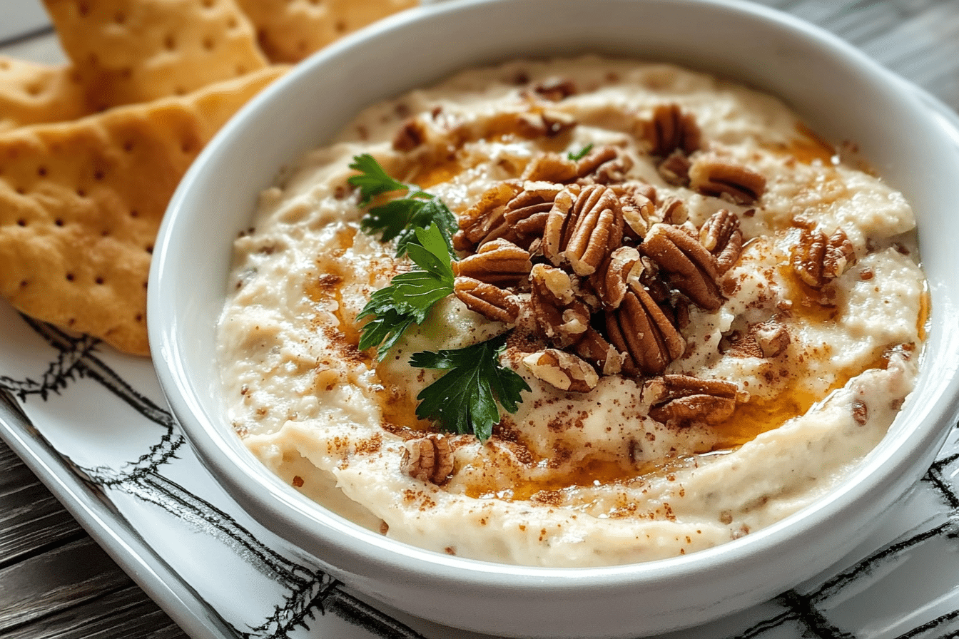 Whipped Parmesan and Honey Pecan Cheese Dip