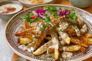 Za’atar Fries with Tahini Sauce