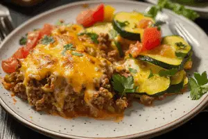 Zucchini Ground Beef Casserole