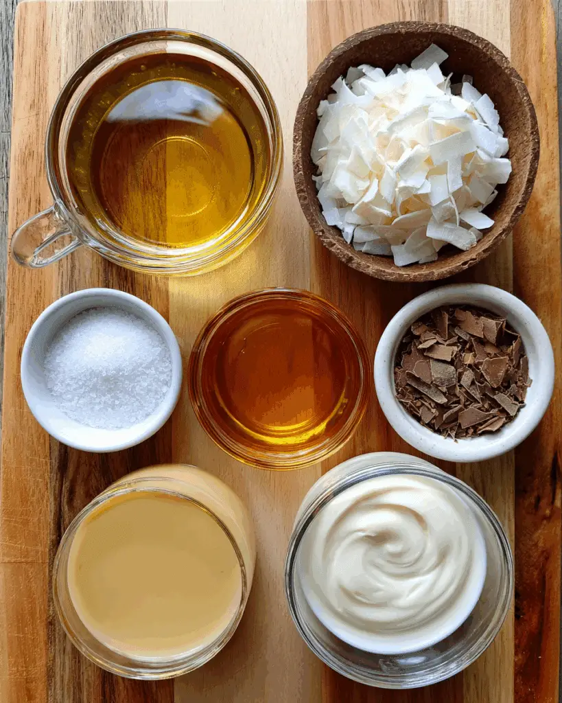 Ingredients for Coconut Rum (Coquito) Tiramisu