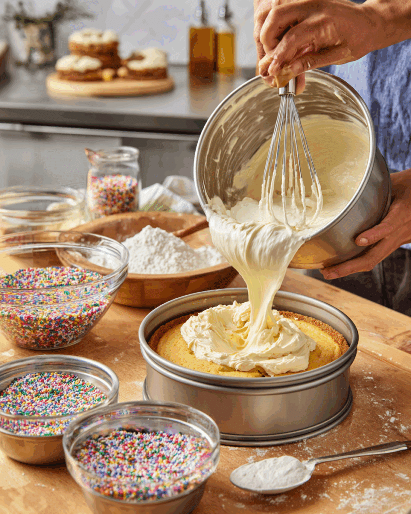Mini sugar cookie cheesecakes in festive styles