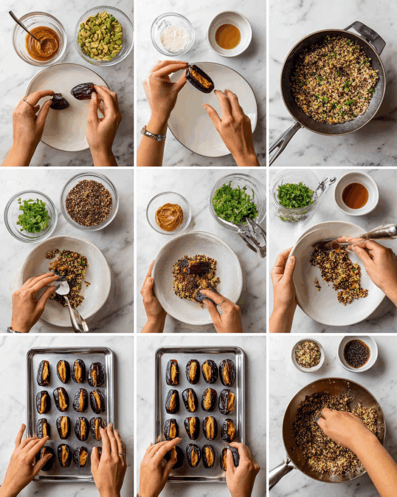 Step-by-Step Quinoa Crunch Dates Prep