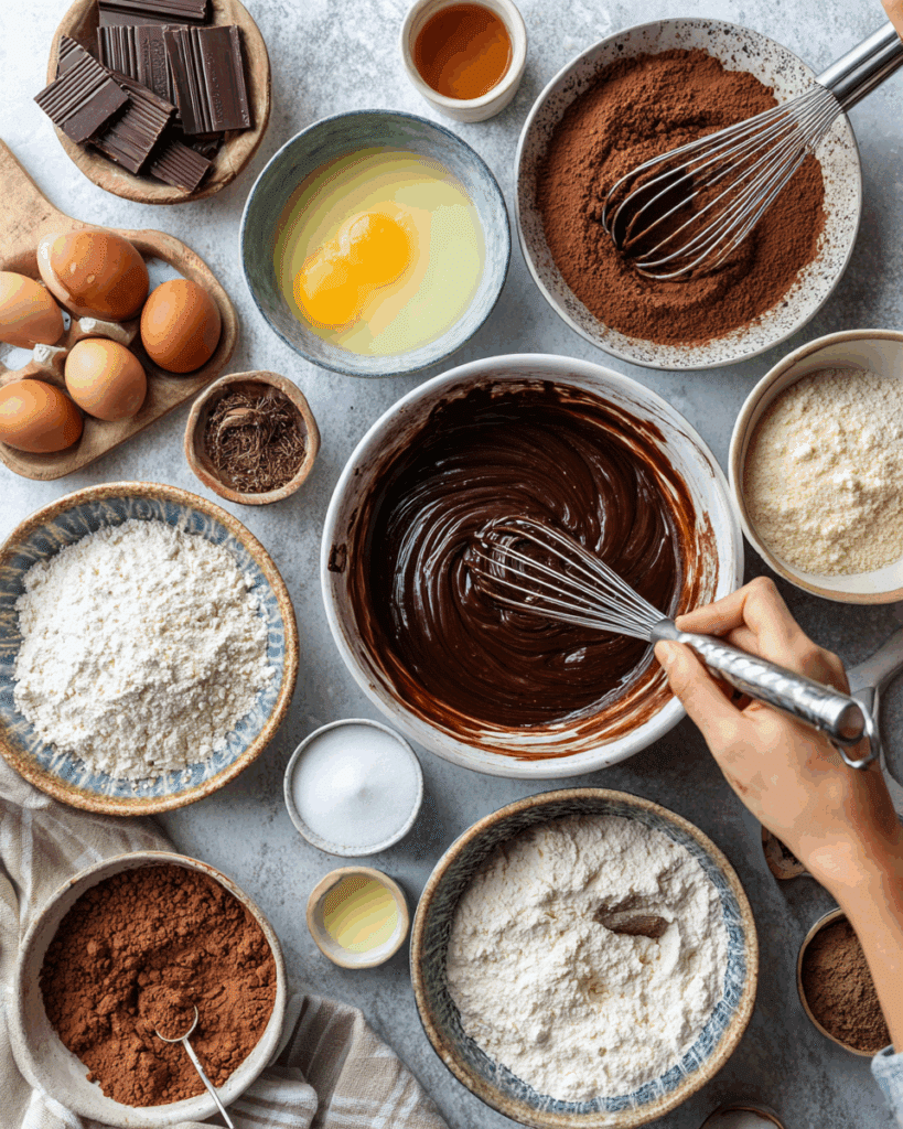 Assembling Sokolatina Chocolate Custard Cake step by step