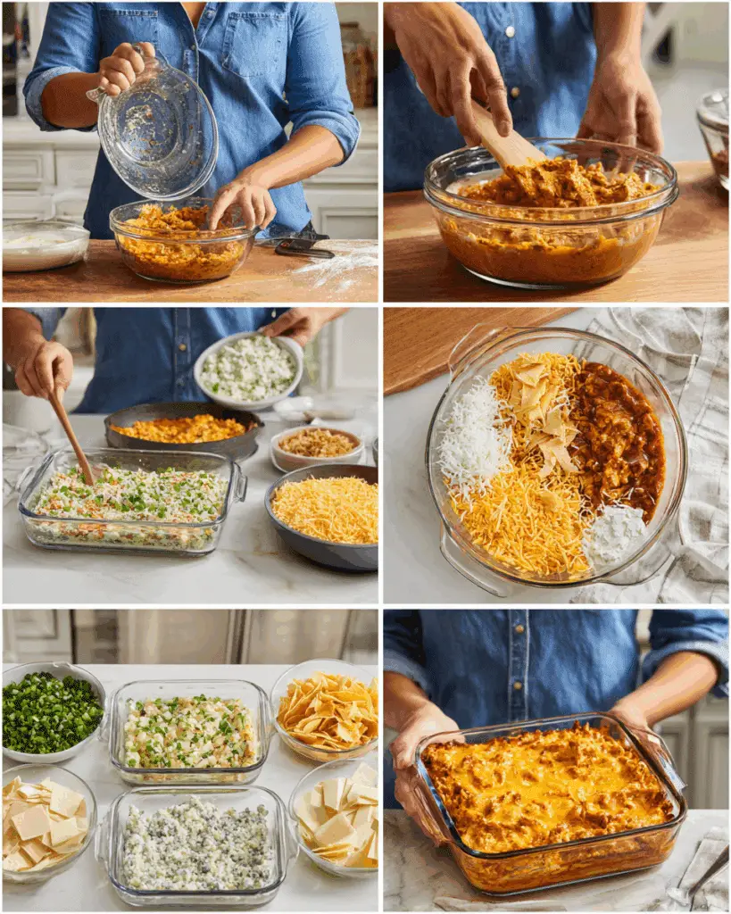 Baked Chicken Wing Dip fresh from oven